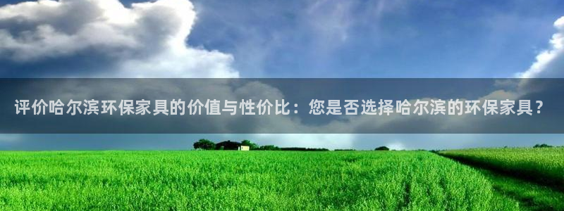杏耀注册代理：评价哈尔滨环保家具的价值与性价比：您是否选择哈